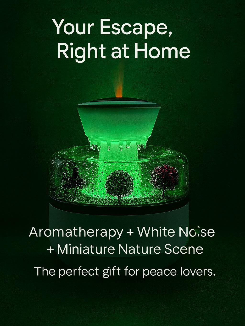 Raindrop Aromatherapy Machine with White Noise & Essential Oil Diffusion