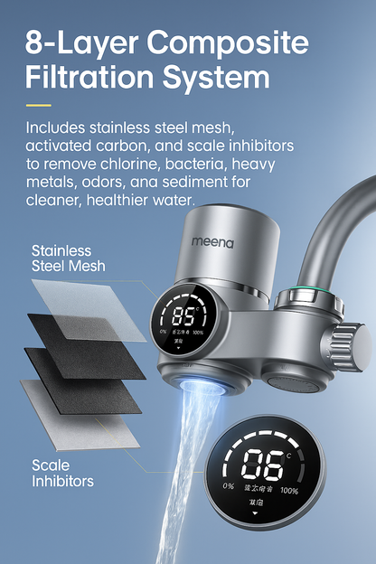 Meena PureFlow Pro™ Smart Faucet Water Purifier