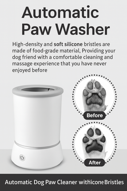 Automatic Electric Dog Paw Cleaner with Silicone Bristles