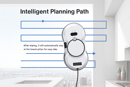 AI Smart Window Cleaning Robot with Auto Water Spray, Remote Control & Safety System – 5600Pa Suction Power