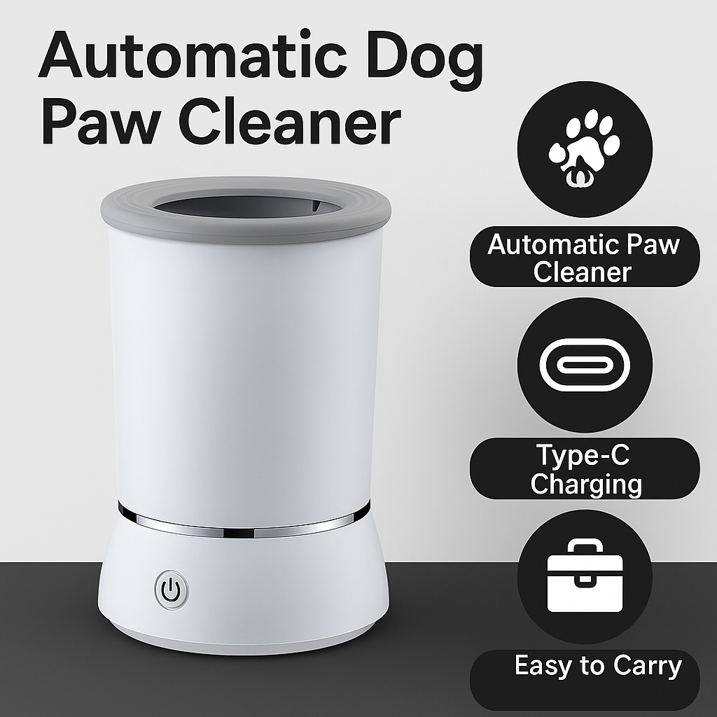 Automatic Electric Dog Paw Cleaner with Silicone Bristles