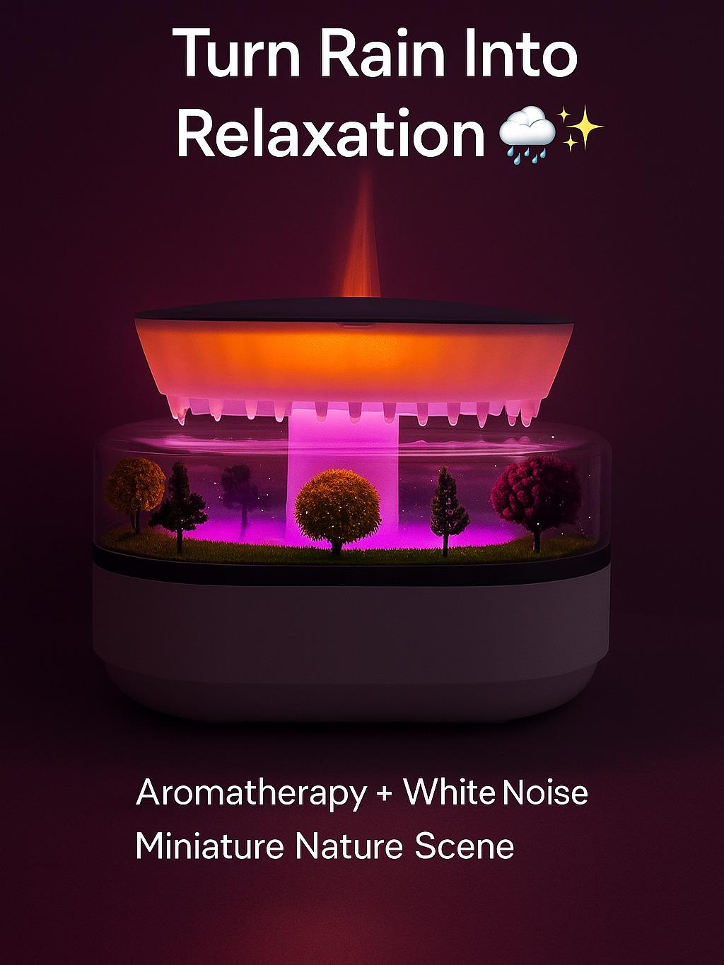 Raindrop Aromatherapy Machine with White Noise & Essential Oil Diffusion
