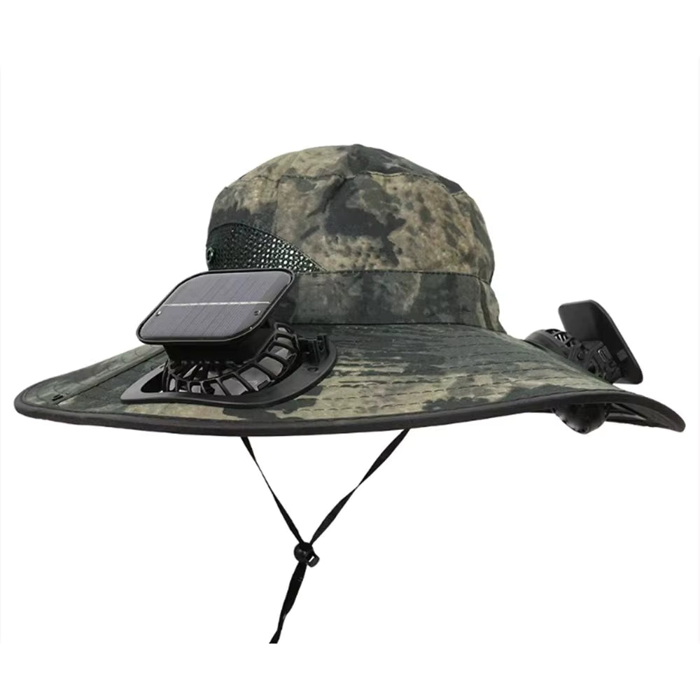 Solar-Powered Cooling Fan Sun Hat – 3-Speed Adjustable, UPF 50+ Protection