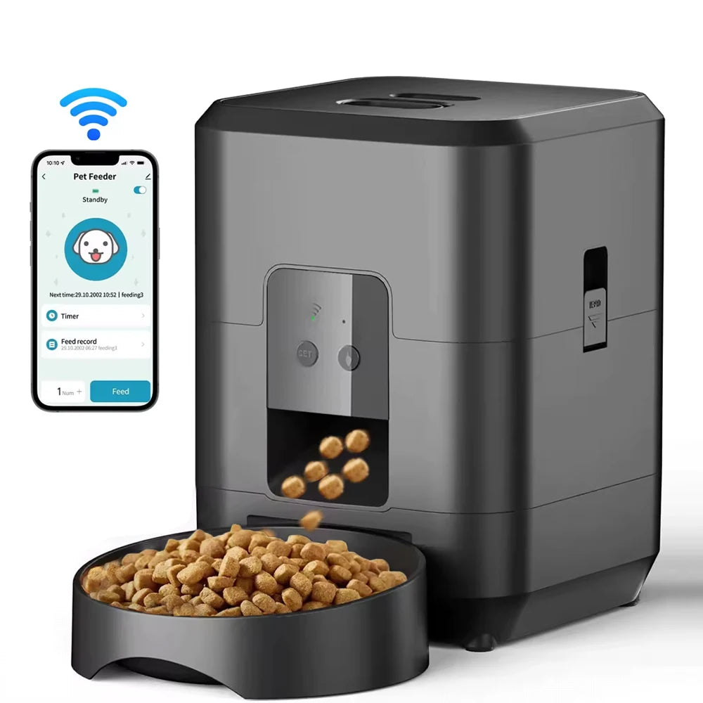 SmartFeast™ 2L Automatic Pet Feeder – WiFi & Programmable Food Dispenser for Cats & Dogs