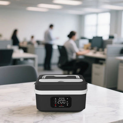 Portable Cordless Electric Lunch Box – Rechargeable Self-Heating Food Warmer for Office, Travel & Car