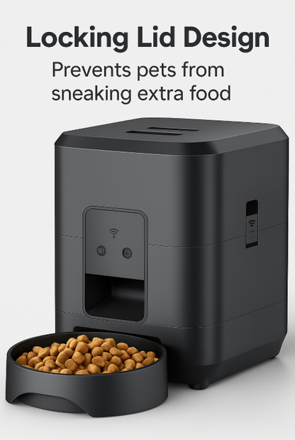 SmartFeast™ 2L Automatic Pet Feeder – WiFi & Programmable Food Dispenser for Cats & Dogs